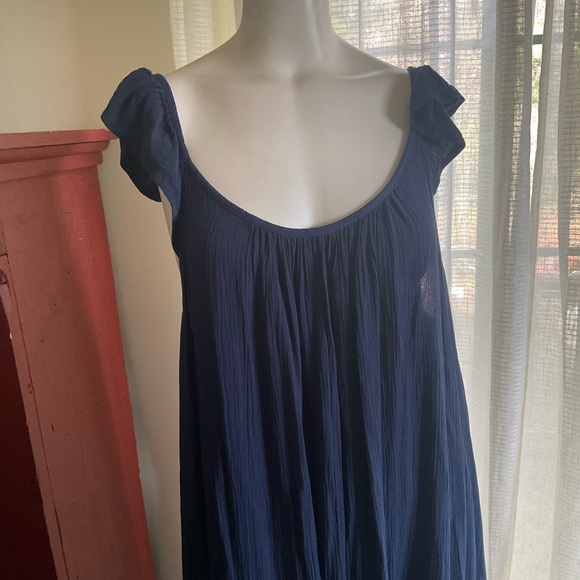Ann Taylor Loft Navy Maxi Dress L - Picture 2 of 5